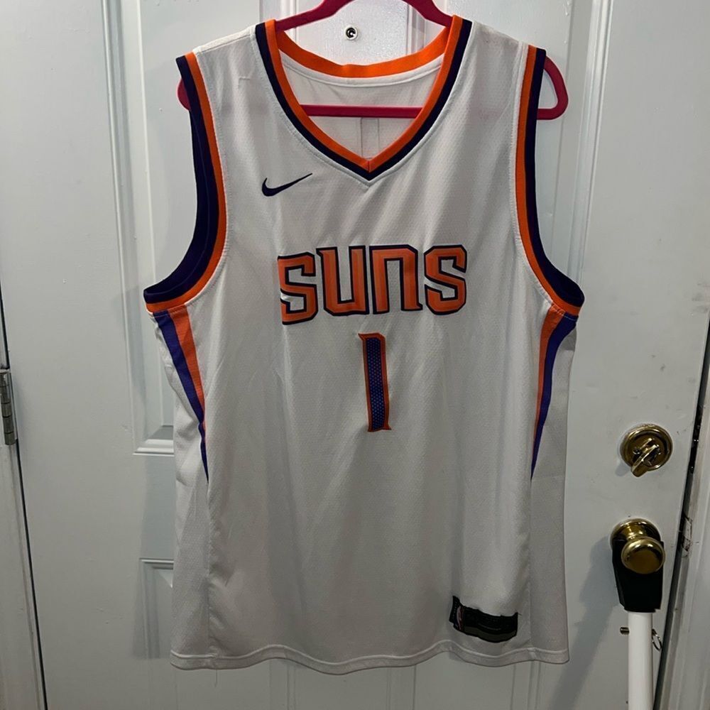 Devin Booker Pheonix suns jersey orange white purple